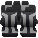 Coprisedili Auto Universali LS05 Di Colore Grigio Set Per Anteriori e Posteriori In Poliestere No Suv